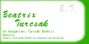 beatrix turcsak business card